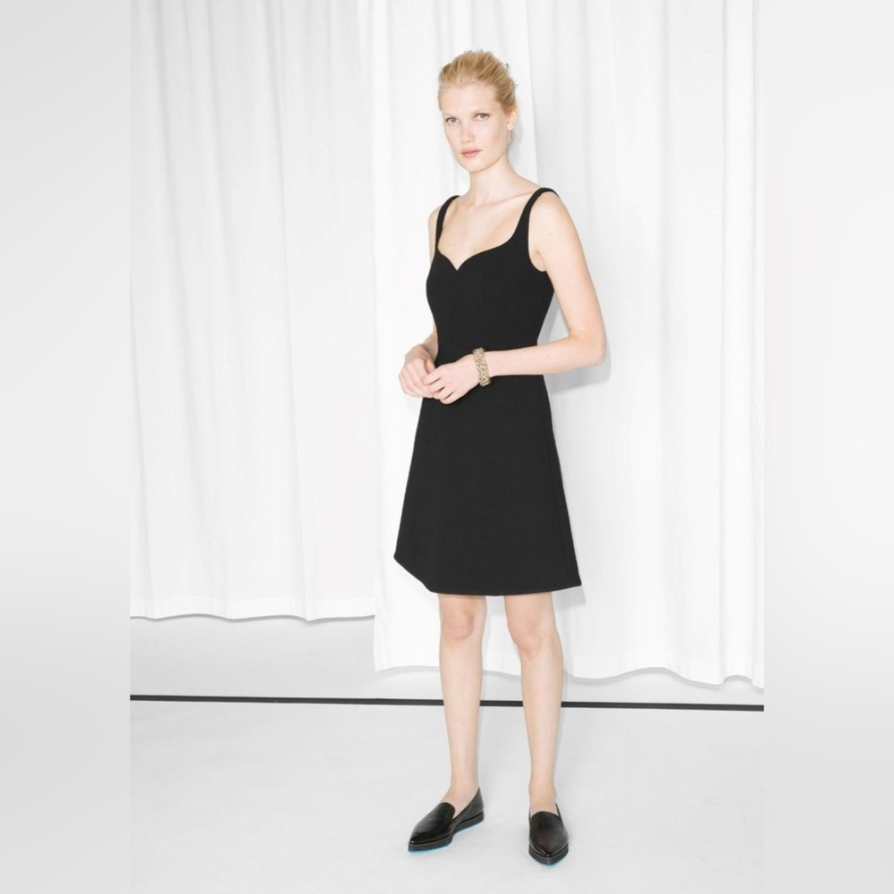 & Other Stories Sweetheart Neckline Mini Dress